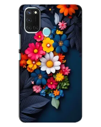 Чехол для Realme C17 с картинкой «Цветочная феерия»