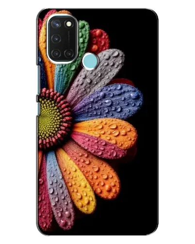 Чехол для Realme C17 с картинкой «Радужный цветок»