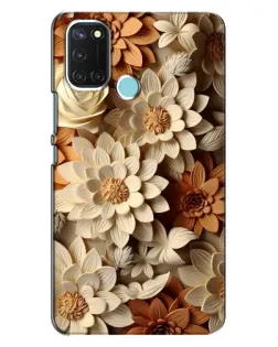Чехол для Realme C17 с картинкой «Бежевый флористический декор» Чехол для Realme C17 с картинкой «Бежевый флористический декор»