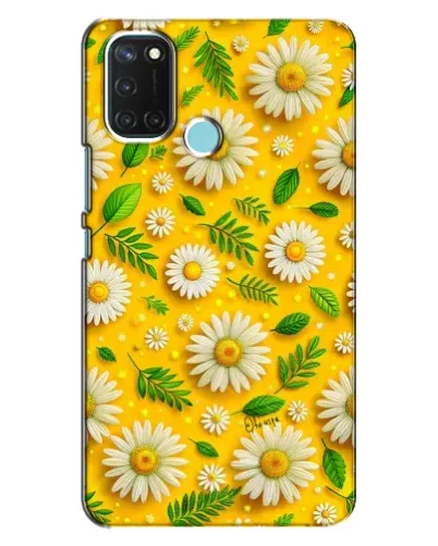 Чехол для Realme C17 с картинкой «Ромашковое солнце»