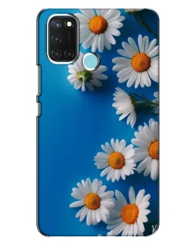 Чехол для Realme C17 с картинкой «Белоснежные маргаритки»