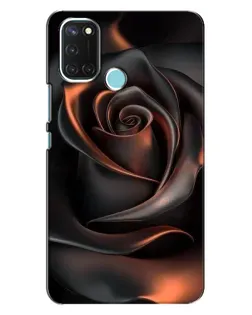 Чехол для Realme C17 с картинкой «Шелковая черная роза» Чехол для Realme C17 с картинкой «Шелковая черная роза»