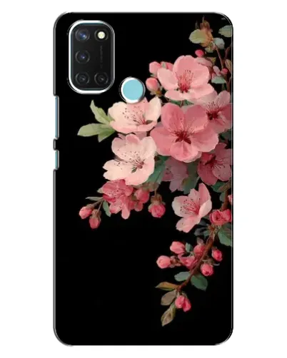 Чехол для Realme C17 с картинкой «Розовая ветка сакуры»
