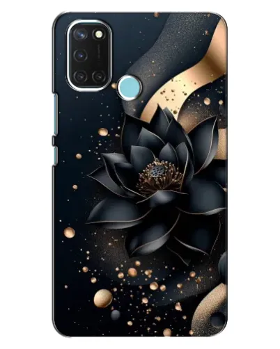 Чехол для Realme C17 с картинкой «Черный лотос»