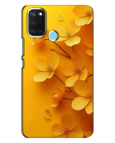 Чехол для Realme C17 с картинкой «Золотые лепестки»