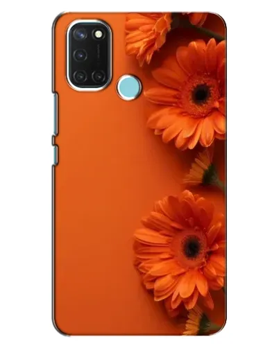 Чехол для Realme C17 с картинкой «Оранжевые герберы»