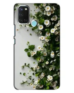 Чехол для Realme C17 с картинкой «Ветка мелких белых цветов» Чехол для Realme C17 с картинкой «Ветка мелких белых цветов»