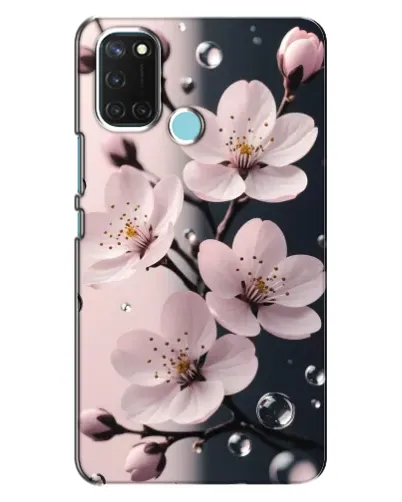 Чехол для Realme C17 с картинкой «Нежная сакура и капли» Чехол для Realme C17 с картинкой «Нежная сакура и капли»