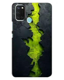 Чехол для Realme C17 с картинкой «Салатовый разлом скалы» Чехол для Realme C17 с картинкой «Салатовый разлом скалы»