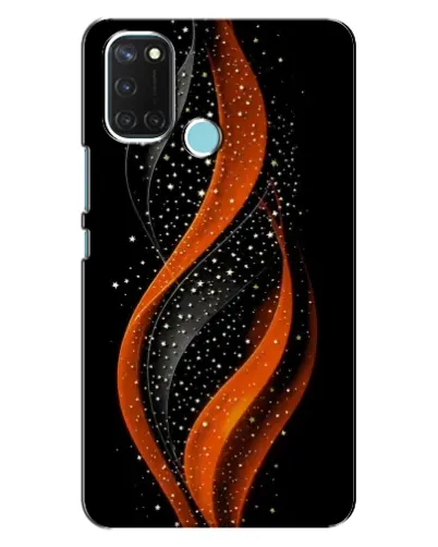 Чехол для Realme C17 с картинкой «Огненная звездная волна»