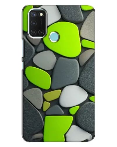 Чехол для Realme C17 с картинкой «Яркая неоновая галька»