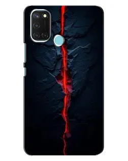 Чехол для Realme C17 с картинкой «Kрасная лавовая трещина»