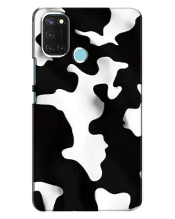 Чехол для Realme C17 с картинкой «Черно-белое пятно»
