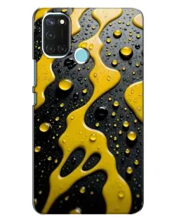 Чехол для Realme C17 с картинкой «Жидкое желтое золото»