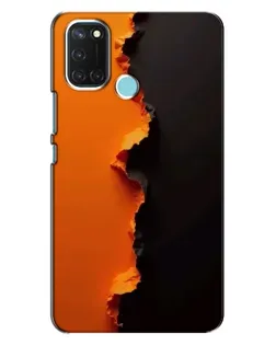 Чехол для Realme C17 с картинкой «Оранжевый разлом»