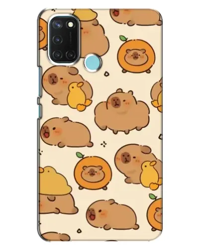 Чехол для Realme C17 с картинкой «Капибары с апельсинами»