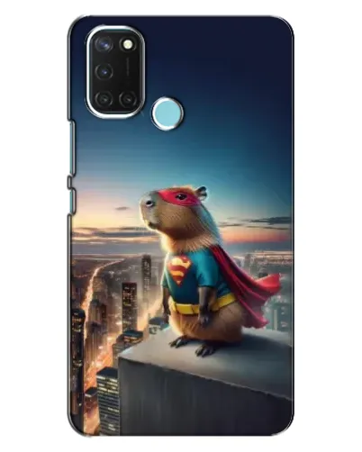 Чехол для Realme C17 с картинкой «Капи-мен супергерой»