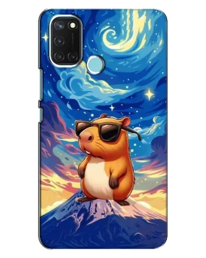 Чехол для Realme C17 с картинкой «Капибара Ван Гога»