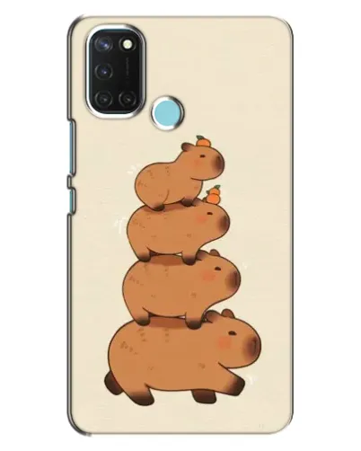 Чехол для Realme C17 с картинкой «Башня из капибар»