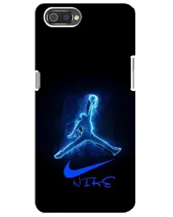 Чохол для Realme C2 з картинкою «Jordan Neon Blue»