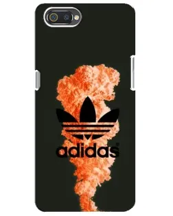 Чохол для Realme C2 з картинкою «Помаранчевий дим Adidas»