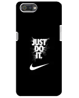 Чохол для Realme C2 з картинкою «Текстовий принт Nike»
