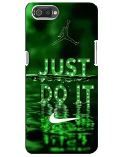 Чохол для Realme C2 з картинкою «Зелений неоновий Nike»