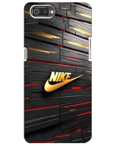 Чохол для Realme C2 з картинкою «Золотий Nike на металі»