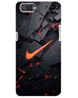 Чохол для Realme C2 з картинкою «Nike — ефект розломів»