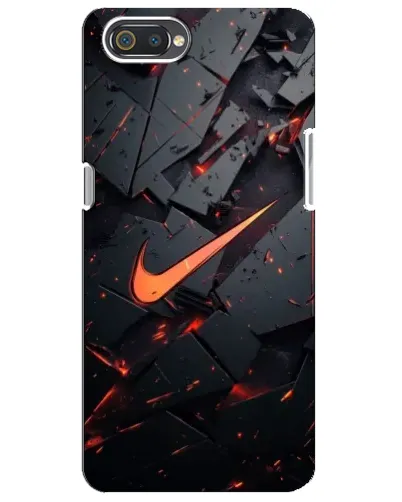 Чохол для Realme C2 з картинкою «Nike — ефект розломів»