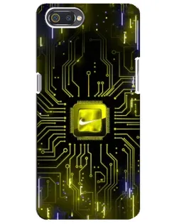 Чохол для Realme C2 з картинкою «Nike — золота іскра»