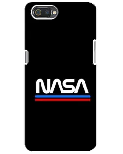 Чохол для Realme C2 з картинкою «NASA — класика Red Blue» Чохол для Realme C2 з картинкою «NASA — класика Red Blue»
