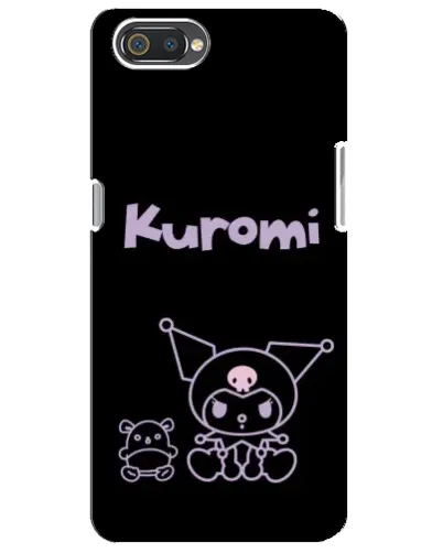 Чехол для Realme C2 с картинкой «Kuromi — черный минимализм»