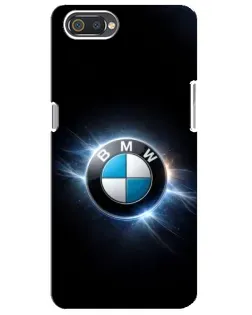 Чохол для Realme C2 з картинкою «BMW — неонове сяйво»