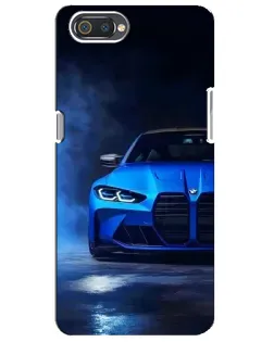 Чохол для Realme C2 з картинкою «Блакитна BMW M4»