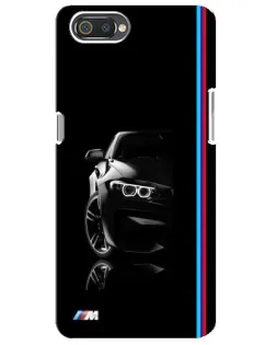 Чохол для Realme C2 з картинкою «Силует BMW в темряві»