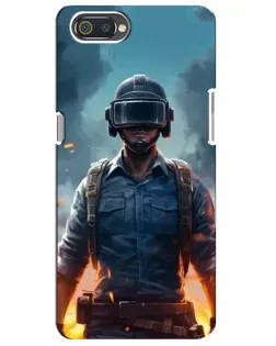 Чехол для Realme C2 с картинкой «PUBG — реалистичный герой»