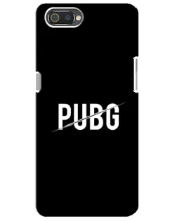 Чехол для Realme C2 с картинкой «PUBG — белый логотип»