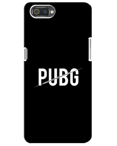 Чехол для Realme C2 с картинкой «PUBG — белый логотип»