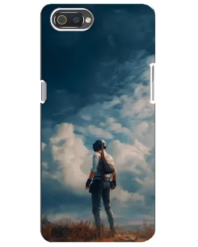 Чехол для Realme C2 с картинкой «Герой PUBG на скале»