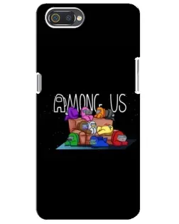 Чехол для Realme C2 с картинкой «Логотип Among Us»
