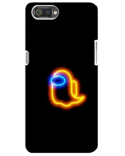 Чехол для Realme C2 с картинкой «Among Us неоновое сияние»