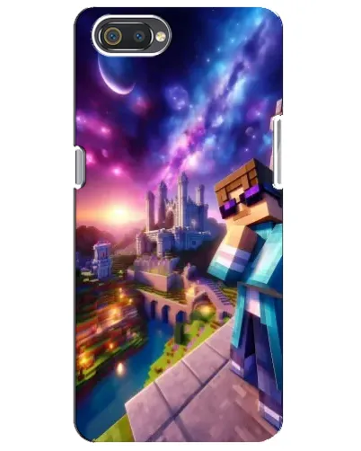 Чехол для Realme C2 с картинкой «Стив и космос» Чехол для Realme C2 с картинкой «Стив и космос»