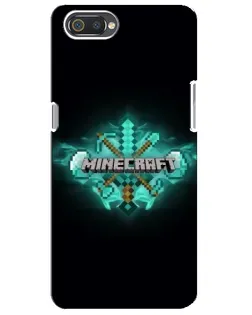 Чехол для Realme C2 с картинкой «Minecraft Diamond лого»