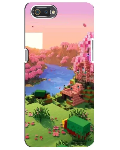 Чехол для Realme C2 с картинкой «Розовое дерево Minecraft» Чехол для Realme C2 с картинкой «Розовое дерево Minecraft»