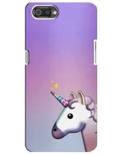 Чехол для Realme C2 с картинкой «Единорог градиент»