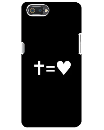 Чохол для Realme C2 з картинкою «Хрест та Серце»