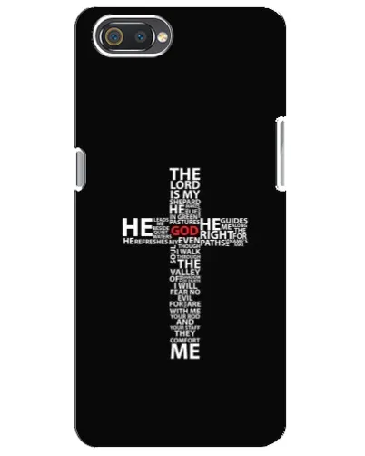 Чехол для Realme C2 с картинкой «Текстовый крест» Чехол для Realme C2 с картинкой «Текстовый крест»