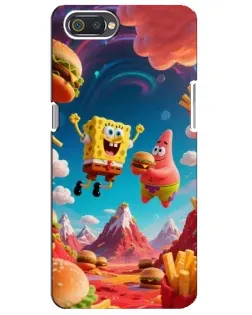 Чехол для Realme C2 с картинкой «Космический фастфуд»