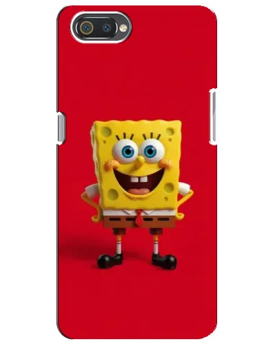 Чехол для Realme C2 с картинкой «Спанч Боб на красном»